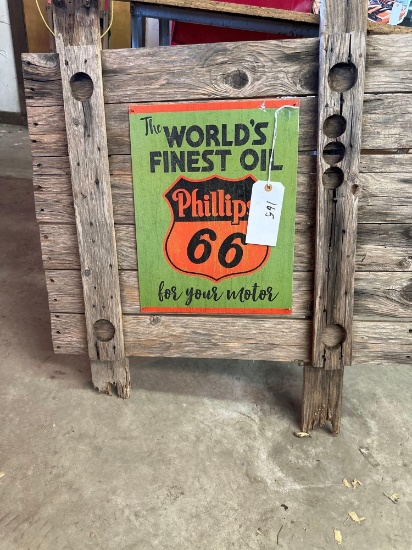 Metal Phillips 66 sign