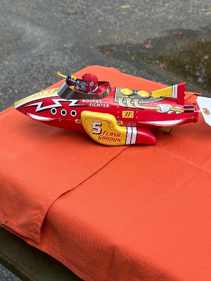 Flash Gordon rocket fighter tin toy