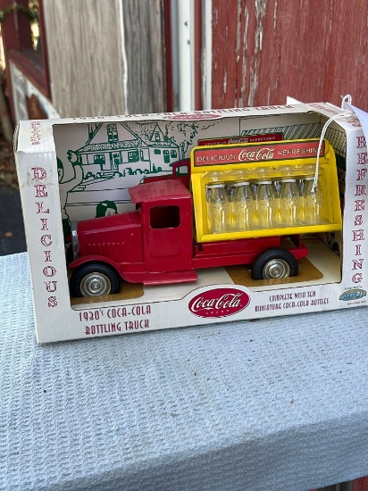 Coca-Cola metal toy bottling truck