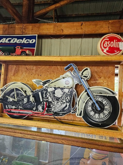 Neon light Harley Davison Motorcycle