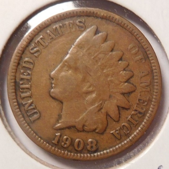 1908-S Indian Cent VF-35 (KEY DATE)