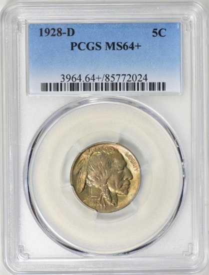 1928-D BUFFALO NICKEL PCGS MS-64+