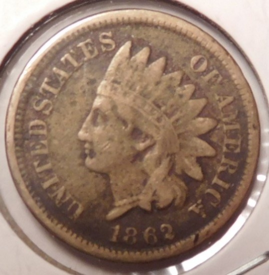 1862 CN Indian Cent Fine