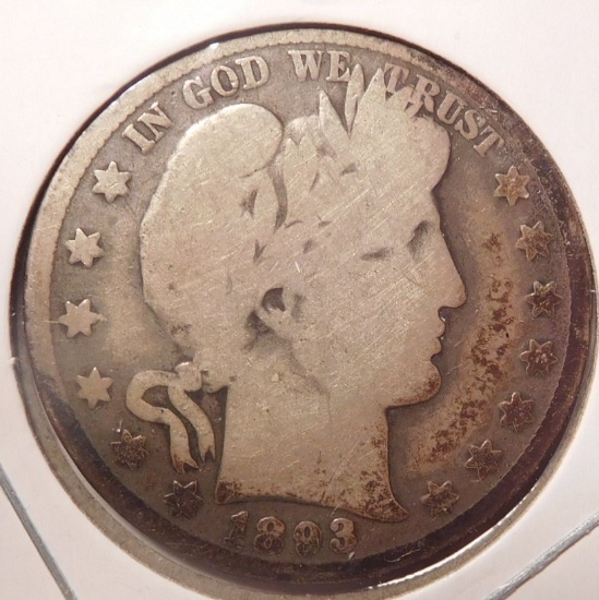 1893-O BARBER HALF DOLLAR GOOD