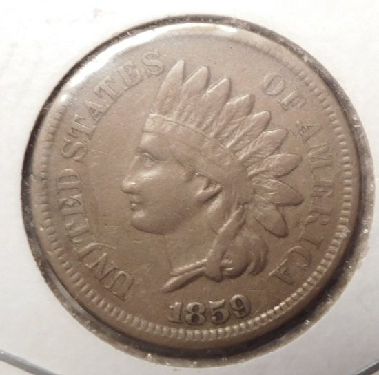 1859 INDIAN CENT FINE