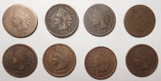 (8) MISC. BETTER DATE INDIAN CENTS
