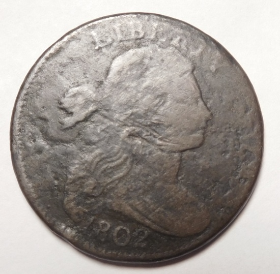 1802 LARGE CENT FINE DETAILS POROUS