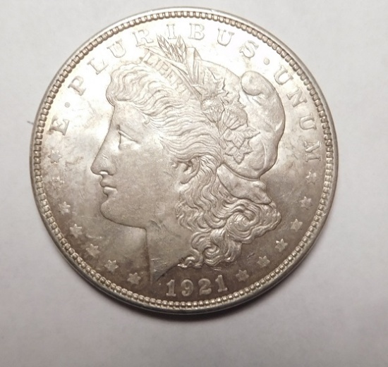 1921-D MORGAN DOLLAR CH BU