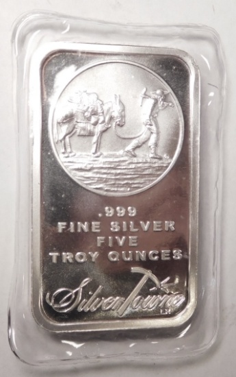 SILVERTOWNE 5 OZ. PROSPECTOR SILVER BAR