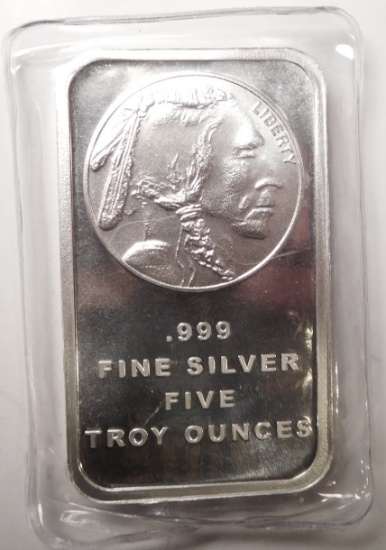 BUFFALO 5 OZ. SILVER BAR