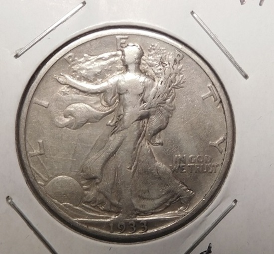 1933-S WALKER HALF DOLLAR  VF