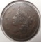 1837 PLAIN CORD MED. LETTERS LARGE CENT XF