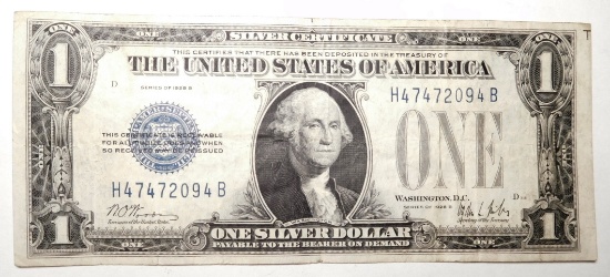 1928-B $1.00 SILVER CERTIFICATE CHOICE XF