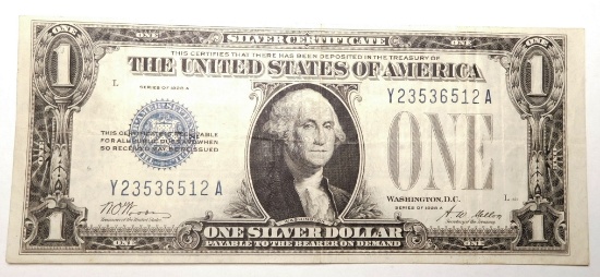 1928-A $1.00 SILVER CERTIFICATE XF