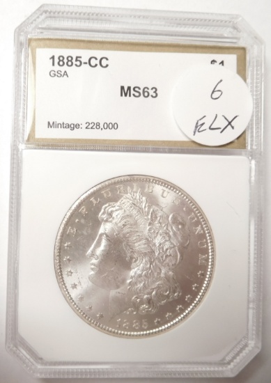 1885-CC MORGAN DOLLAR PCI MS-63