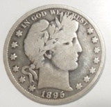 1895-O BARBER HALF DOLLAR VG