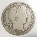 1897-O BARBER HALF DOLLAR VG