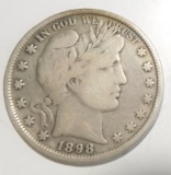 1898 BARBER HALF DOLLAR FINE