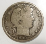 1900 BARBER HALF DOLLAR VG/FINE