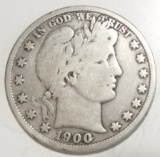 1900-S BARBER HALF DOLLAR VG/F