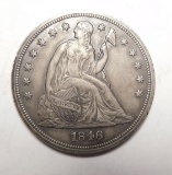 1846 LIBERTY SEATED DOLLAR CHOICE AU