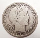 1910-S BARBER HALF DOLLAR VG/F