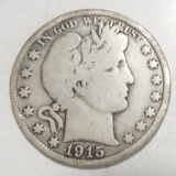 1915 BARBER HALF DOLLAR FINE