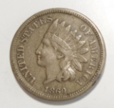 1860 INDIAN CENT VF/XF