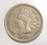 1862 INDIAN CENT FINE