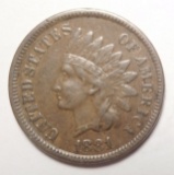 1881 INDIAN CENT XF