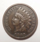 1887 INDIAN CENT XF/AU