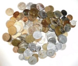 APPROX. 150 MIXED WORLD COINS (SOME SILVER, SOME VERY OLD)