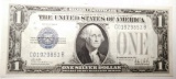 1928-B $1.00 SILVER CERTIFICATE UNCIRCULATED (WRITING ON REV)