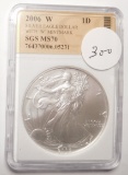 2006-W SILVER EAGLE SGS MS-70