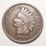 1900 INDIAN CENT VG/FINE