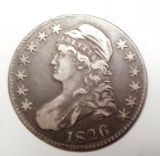 1826 BUST HALF DOLLAR VF