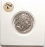 1936-D BUFFALO NICKEL CH BU