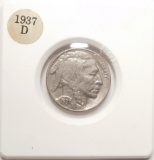 1937-D  BUFFALO NICKEL AU-58