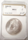 1885-CC MORGAN DOLLAR PCI MS-63