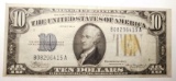 1934-A $10.00 SILVER CERTIFICATE CHOICE AU