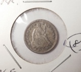 1854 ARROWS LIBERTY SEATED HALF DIME XF-45