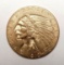 1912 $2.50 GOLD QUARTER EAGLE UNC