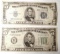 1934-C $5.00 SILVER CERTIFICATE & FED RESERVE NOTE G/VG (2 NOTES)