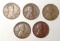 LOT OF (5) 1933 LINCOLN CENTS F/VF