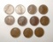 LOT OF (11) 1909 G/VG & (3) 1929 AU/UNC LINCOLN CENTS AVE. CIRC. (14 COINS)