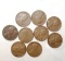 LOT OF (8) 1933 & (1) 1932 LINCOLN CENTS F/VF (9 COINS)