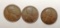 LOT OF (3) 1933-D LINCOLN CENTS G/FINE