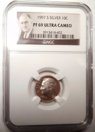 1997-S ROOSEVELT DIME NGC PF-69 ULTRA CAMEO