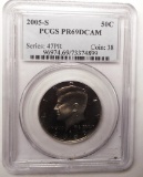 2005-S KENNEDY HALF DOLLAR PCGS PF-69 DEEP CAMEO