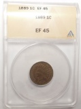 1889 INDIAN CENT ANACS XF-45